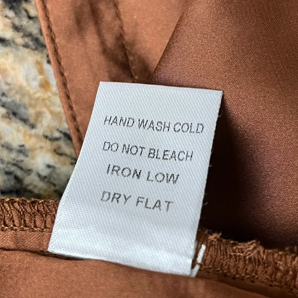 Mable Satin Bandana Triangle Crop Top Brown Y2k Retro Boho Corset M Womens - Picture 8 of 12